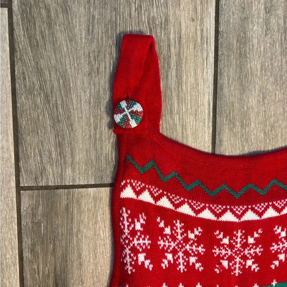 United States Sweaters Red and Green Holiday Jumpsuit - Picture 3 of 5